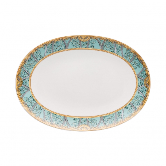 Rosenthal Versace Piatto ovale Scala del Palazzo Verde cm. 33