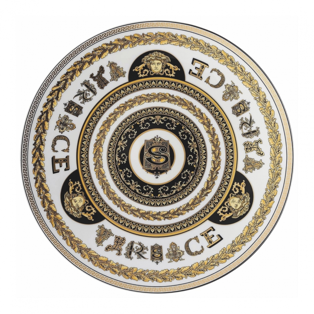 Rosenthal Versace Piatto segnaposto Virtus Alphabet S cm. 33