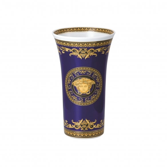 Rosenthal Versace Vaso Medusa Blau cm. 26