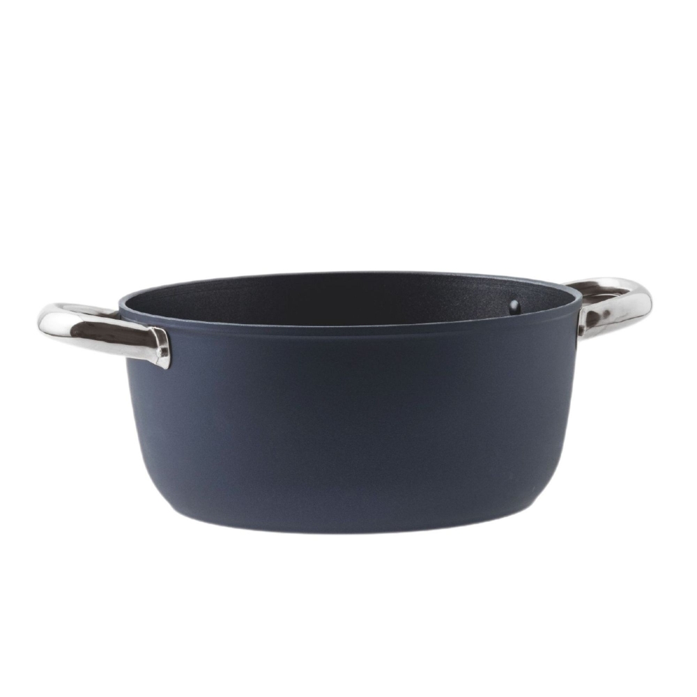 Sambonet Casseruola alta a due manici Midnight Blue Silver Protection diam. 24 cm