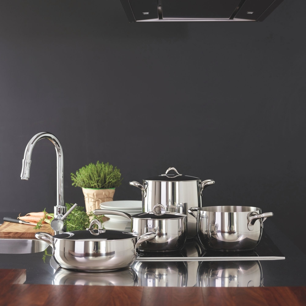 Sambonet Casseruola bassa a due manici con coperchio Kikka diam. 28 cm