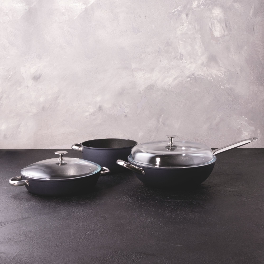 Sambonet Coperchio Midnight Blue Silver Protection diam. 28 cm