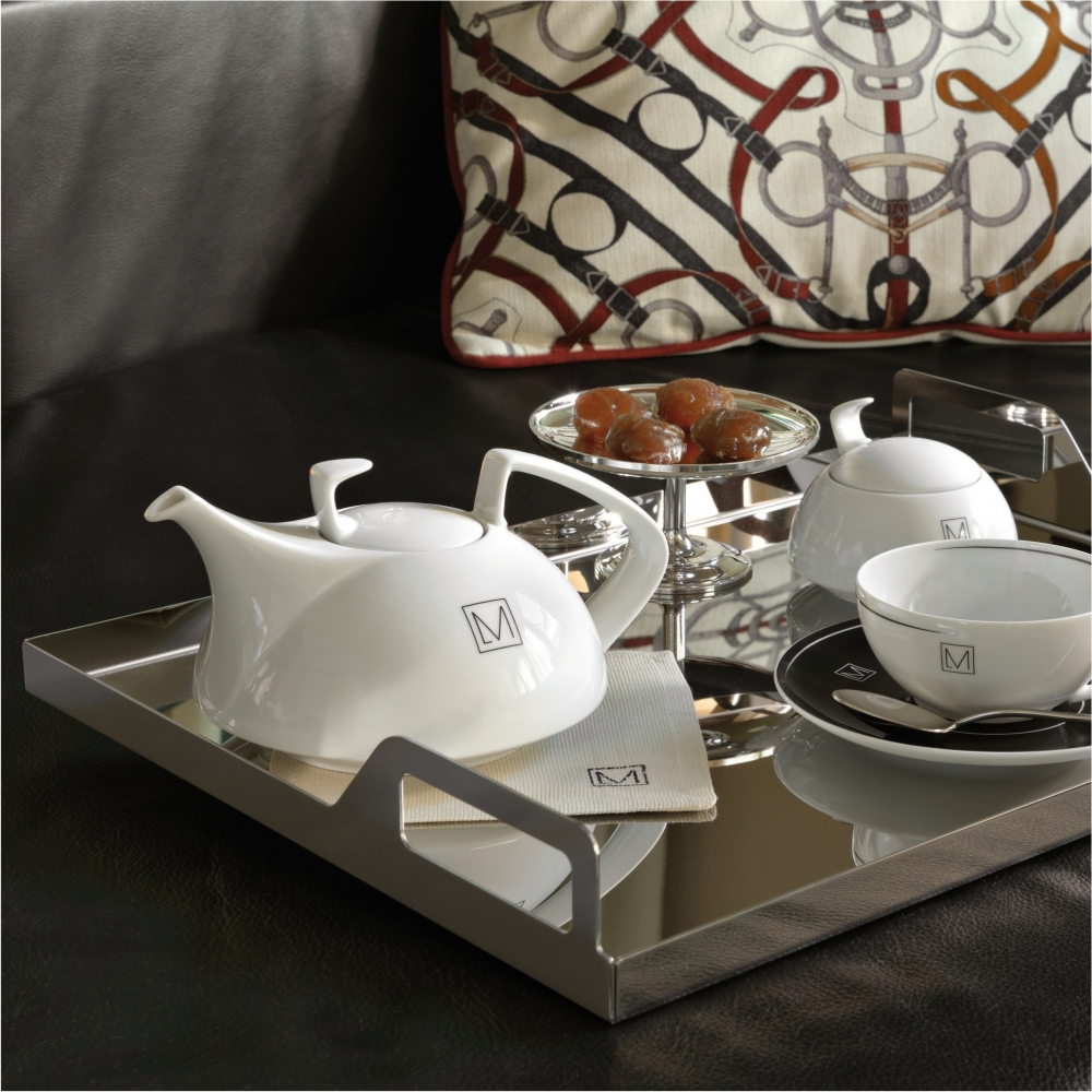 Sambonet Vassoio rettangolare con maniglie Gio Ponti 40x30 cm