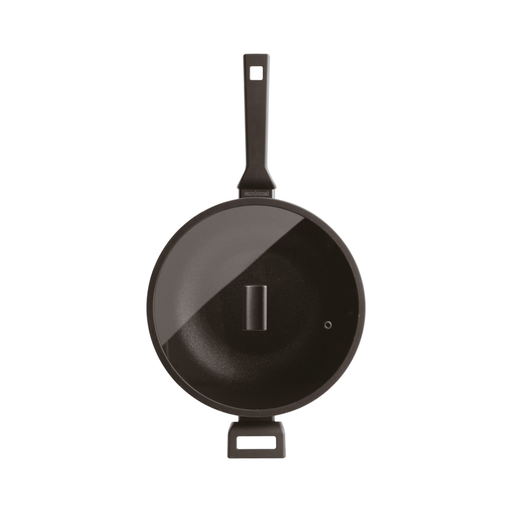 Sambonet Titan Pro Wok with lid diam. 30 cm