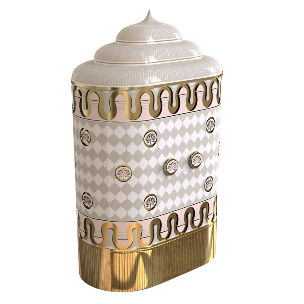 Scarlet Splendour Armadio contenitore Lotus Sanctum Basra - Mandala Collection