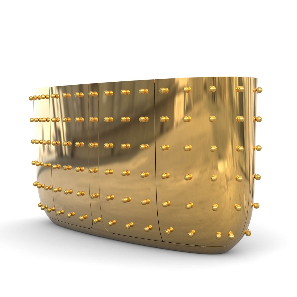 Scarlet Splendour Credenza Oasis Gold