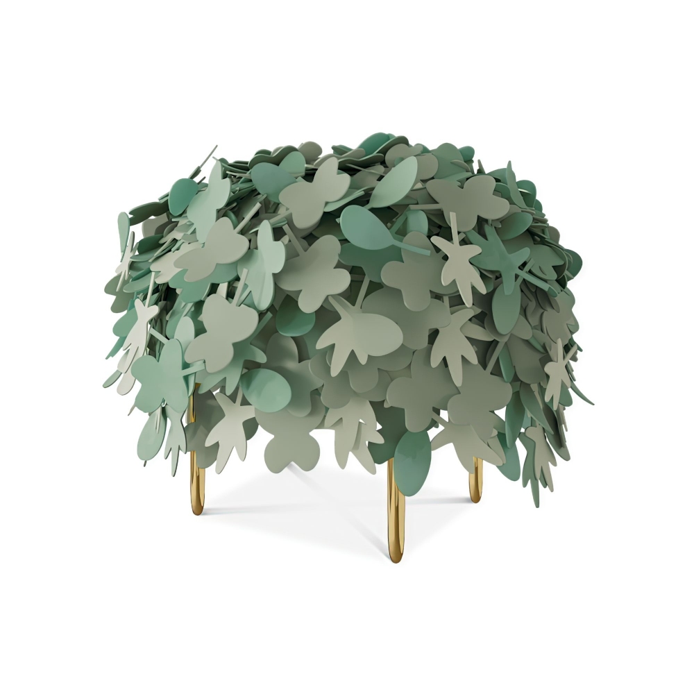 Scarlet Splendour Pouf Leaf - Forest...
