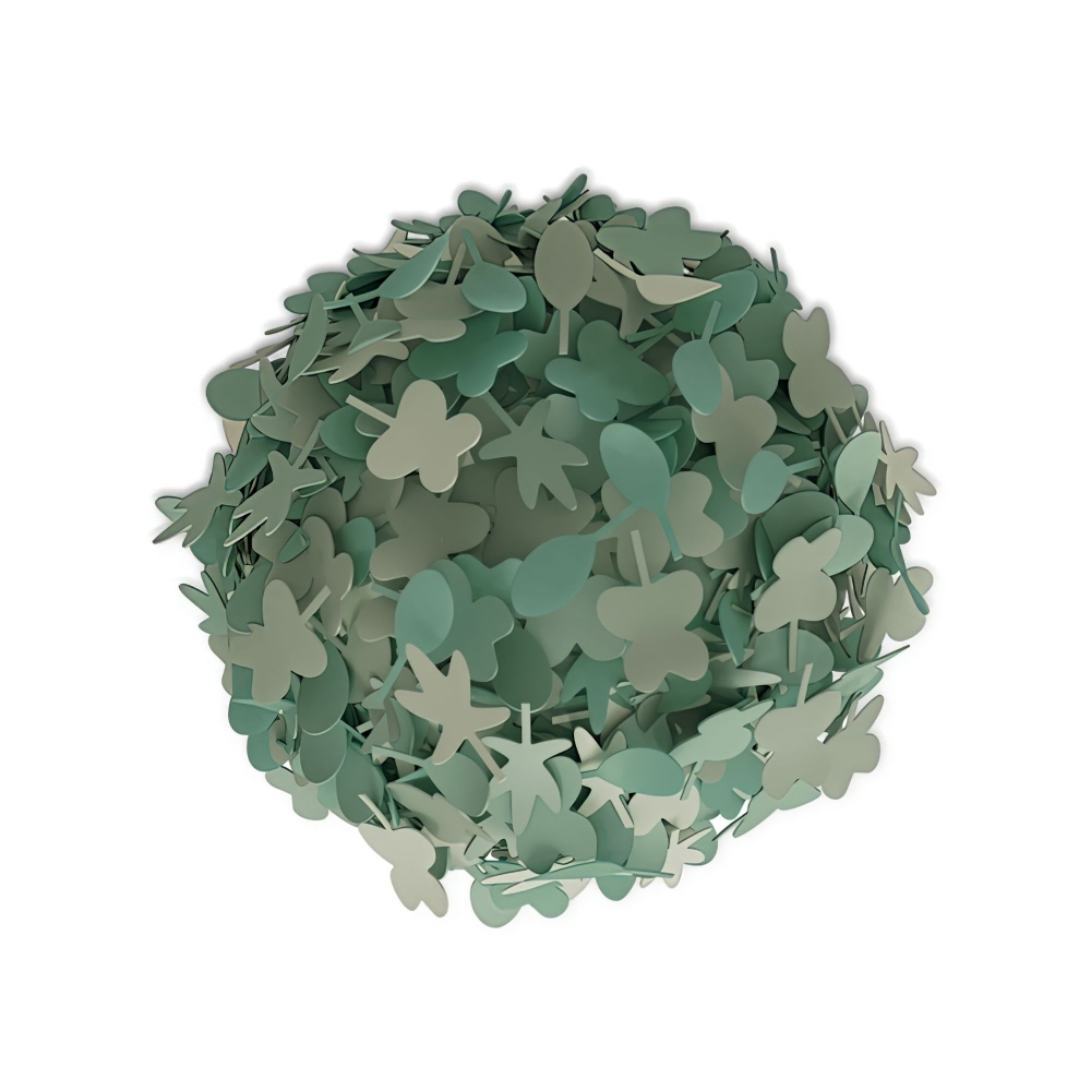 Scarlet Splendour Pouf Leaf - Forest Collection