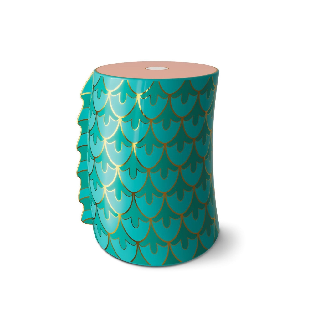 Scarlet Splendour Dragon Slice Stool