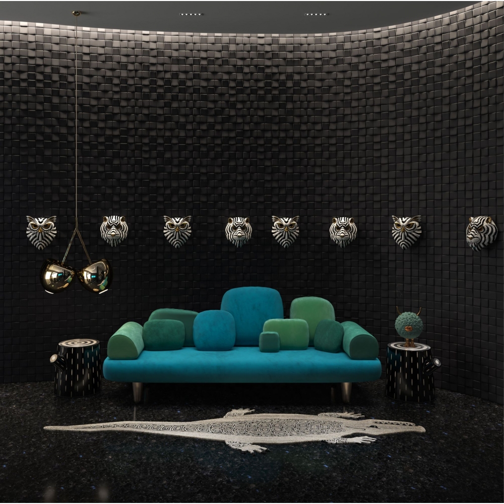 Scarlet Splendour Sgabello Log - Forest Collection