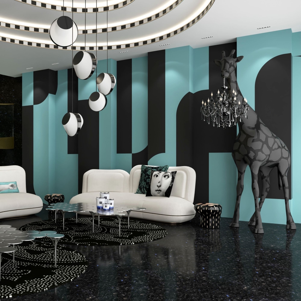 Scarlet Splendour Sgabello Paw - Forest Collection