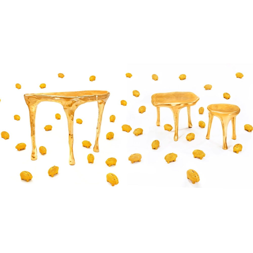 Scarlet Splendour Tavolino Glee - Fools' Gold Collection