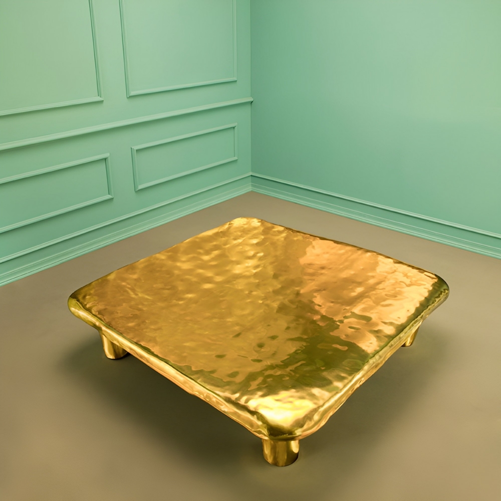 Scarlet Splendour Tavolino quadrato Illusion - Fools' Gold Collection