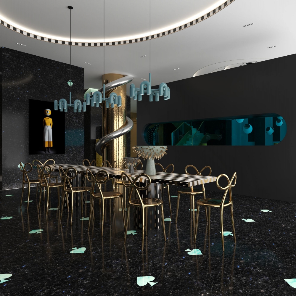 Scarlet Splendour Tavolo rettangolare Forest cm. 188x80