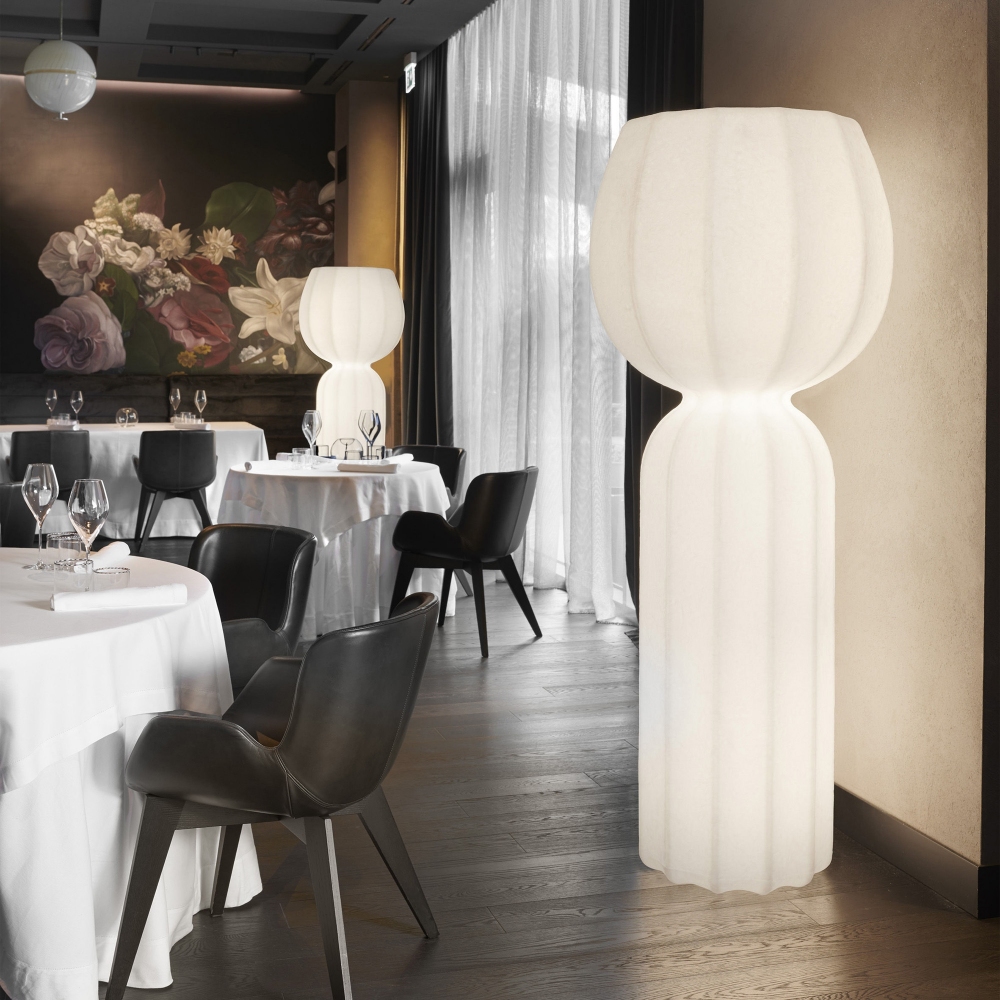 Slide Lampada da terra Cucun finitura carta Giapponese