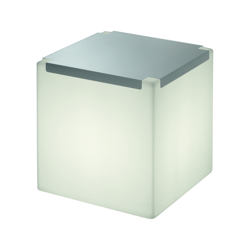 Slide Tavolino Kubo Inox Luminoso