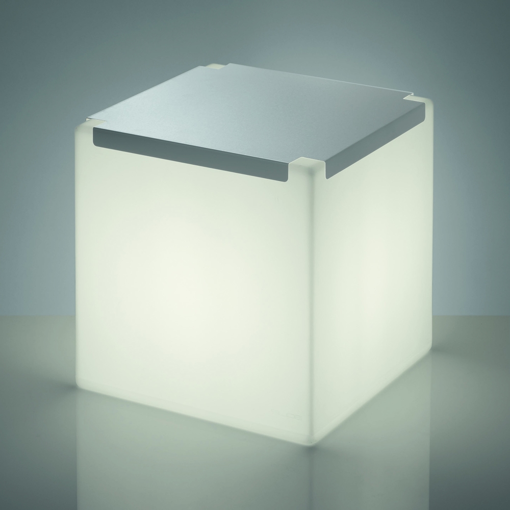 Slide Tavolino Kubo Inox Luminoso