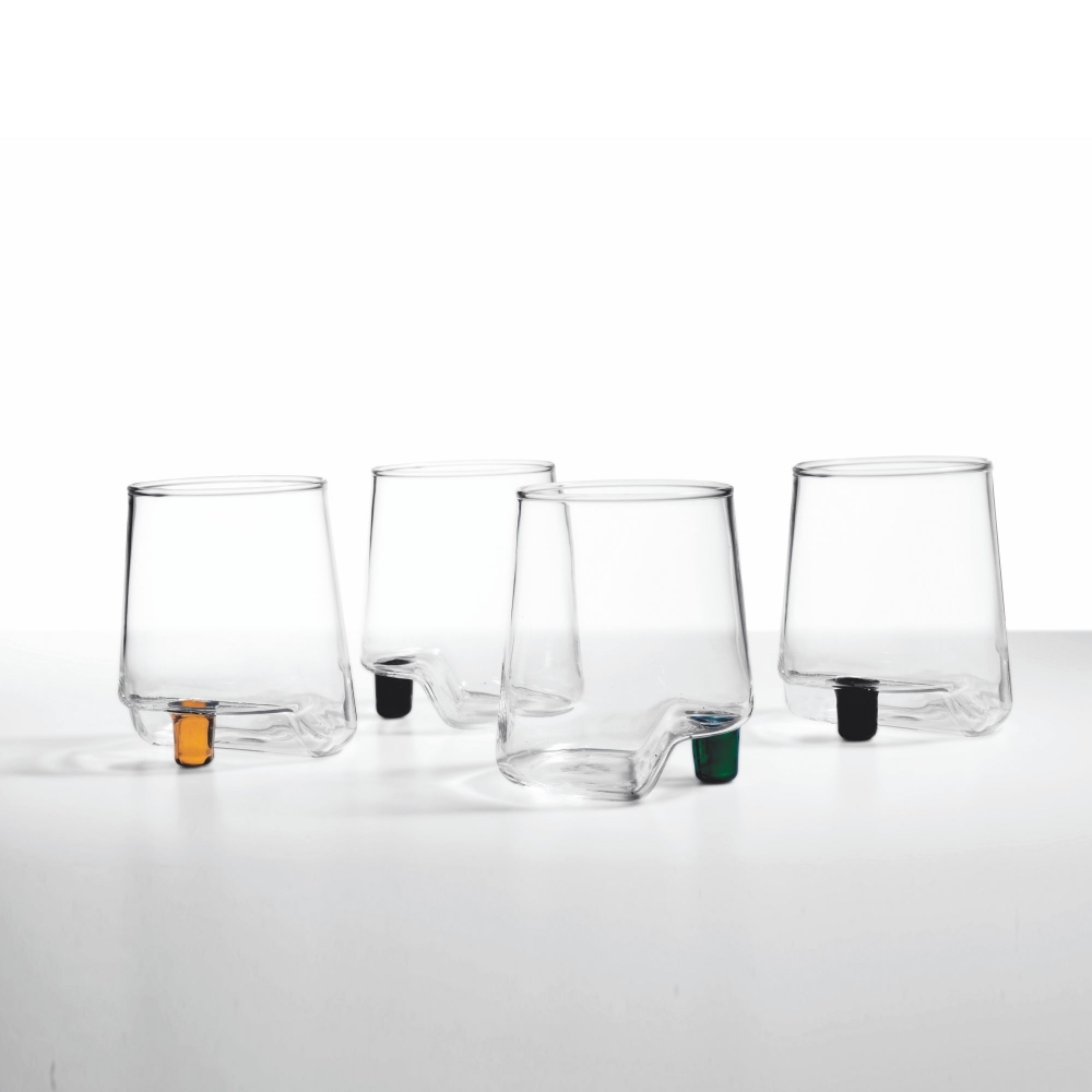 Zafferano 6 Gamba De Vero glasses - assorted colors 42 cl