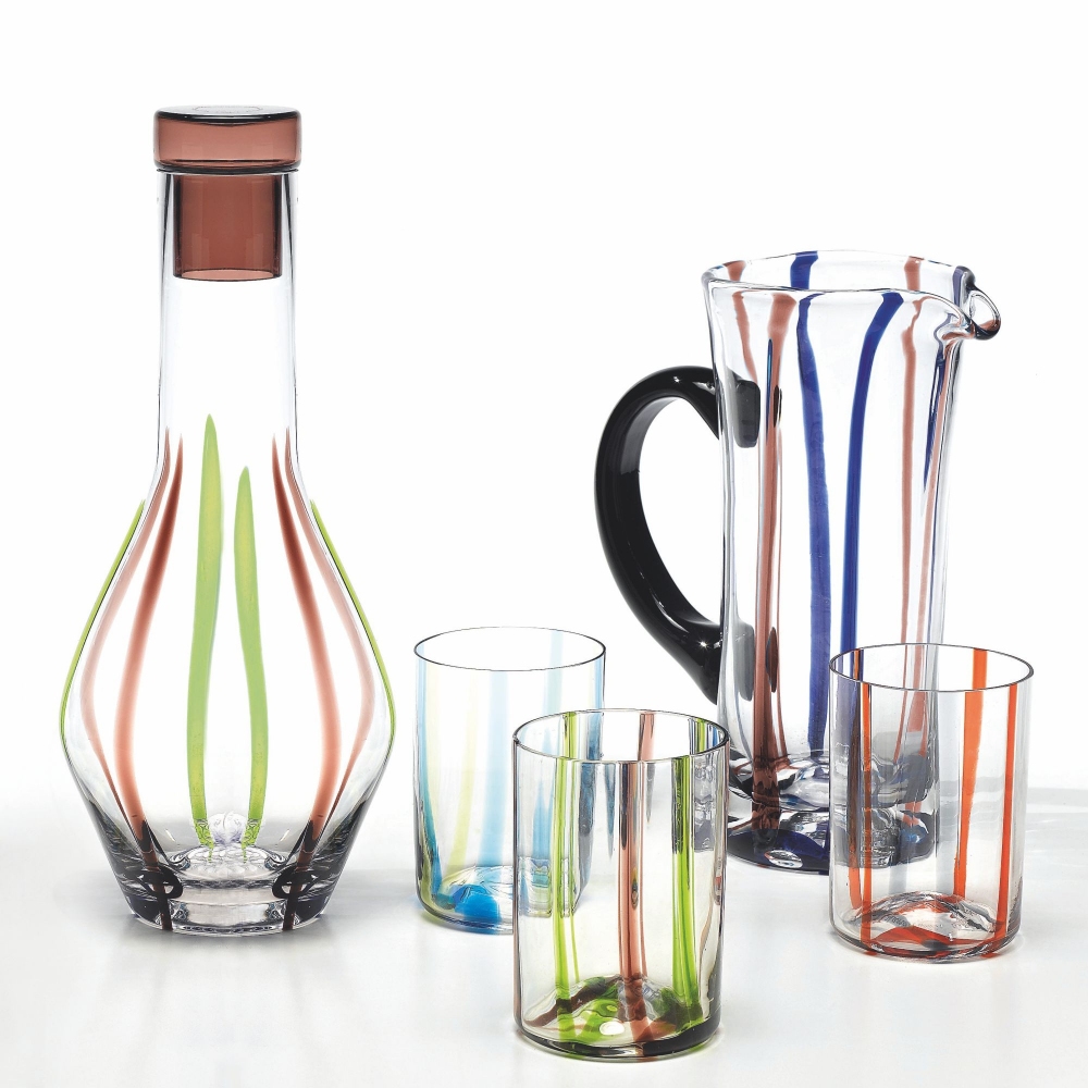 Zafferano 6 bicchieri assortiti Tirache cl.35