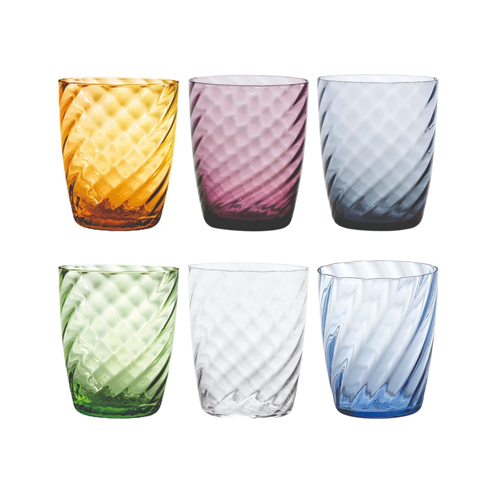 Zafferano 6 Torson glasses - assorted...