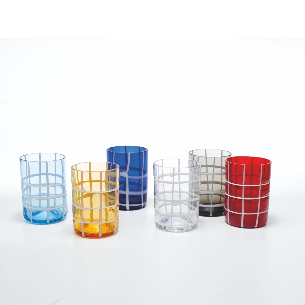 Zafferano 6 bicchieri assortiti Twiddle cl.35