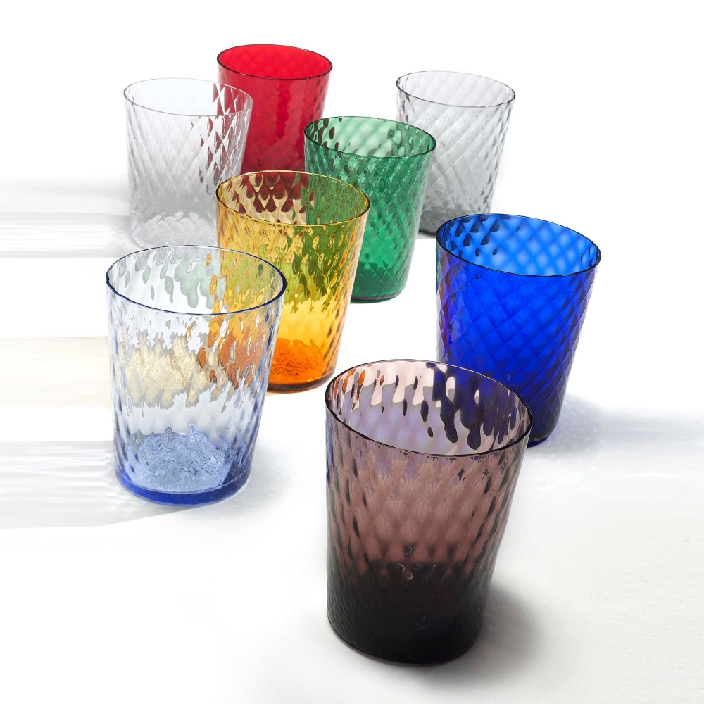 Zafferano 6 bicchieri assortiti Veneziano cl.33