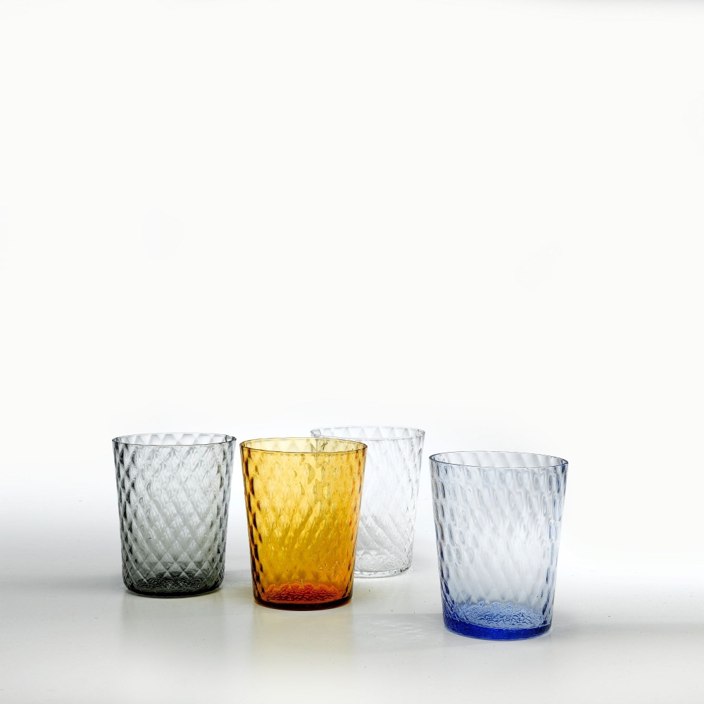 Zafferano 6 bicchieri assortiti Veneziano cl.33