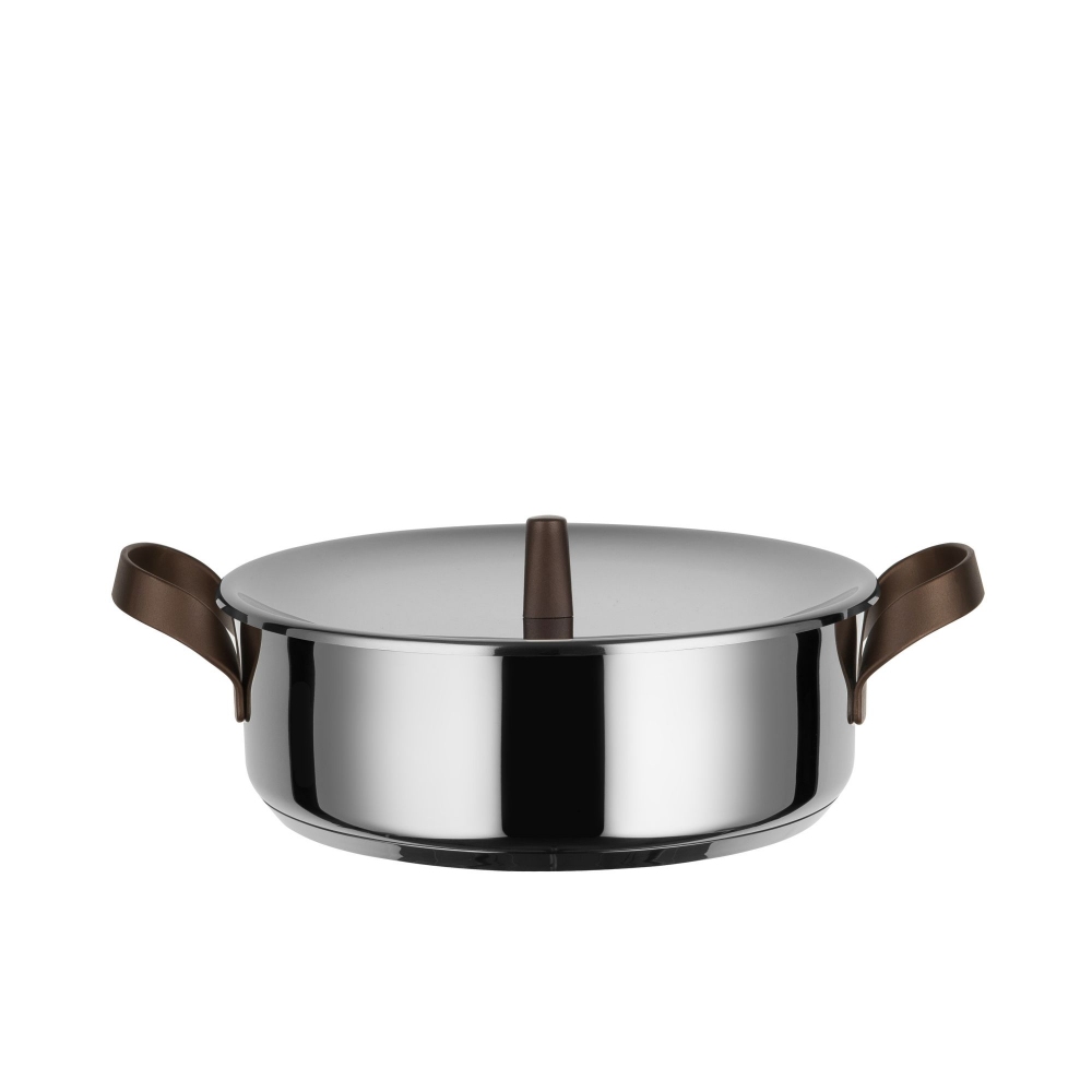 Alessi Casseruola bassa a due manici Edo diam. 28 cm