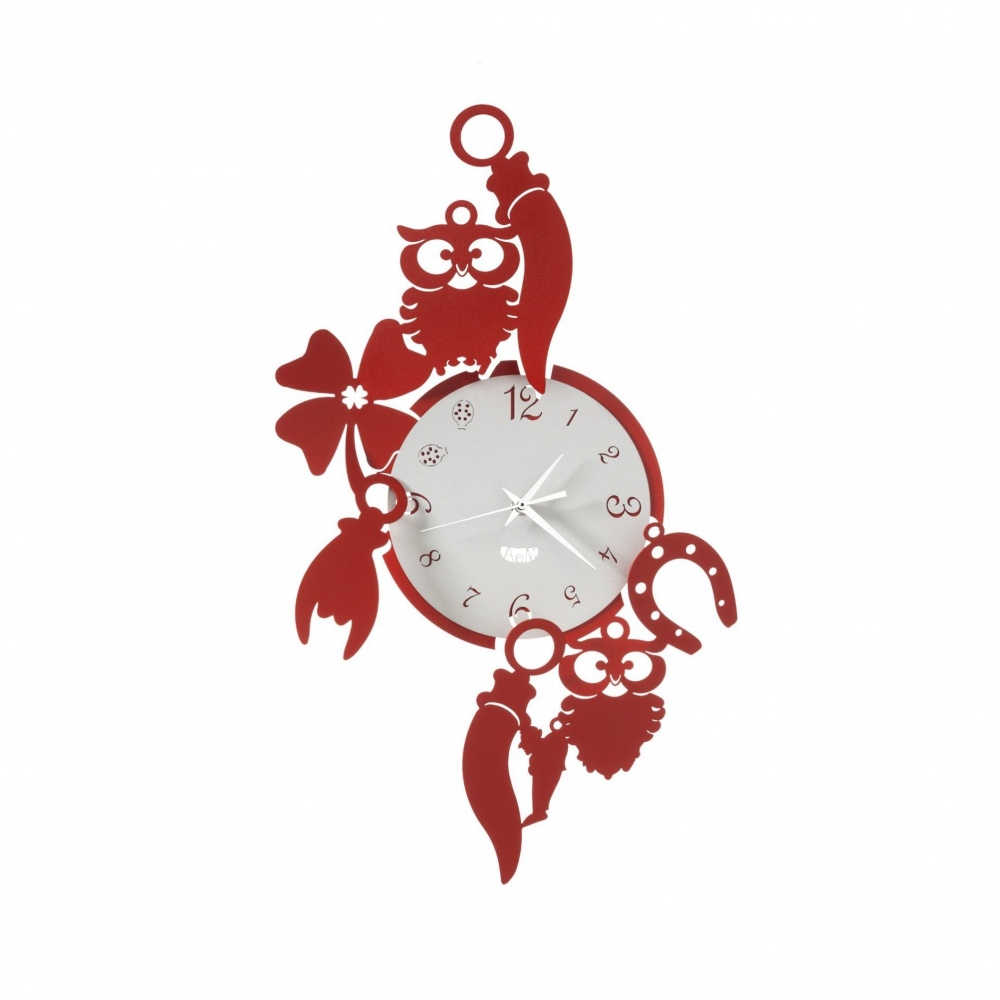 Arti e Mestieri wall clock Good Luck