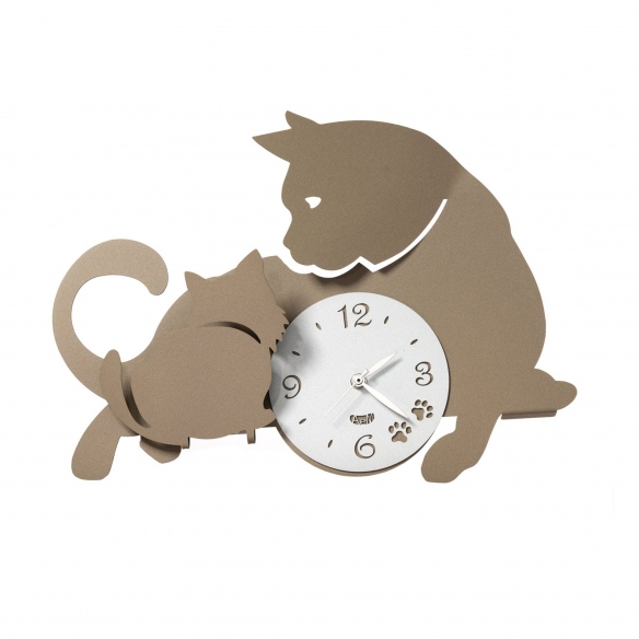 Arti e Mestieri orologio da parete Mamma Gatta