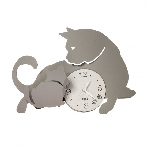 Arti e Mestieri orologio da parete Mamma Gatta