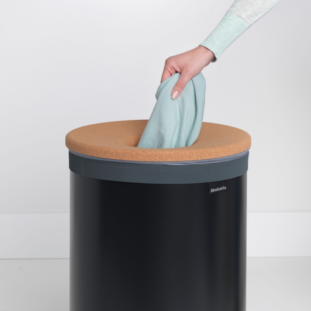 Brabantia Cesto portabiancheria con coperchio in sughero 60 litri