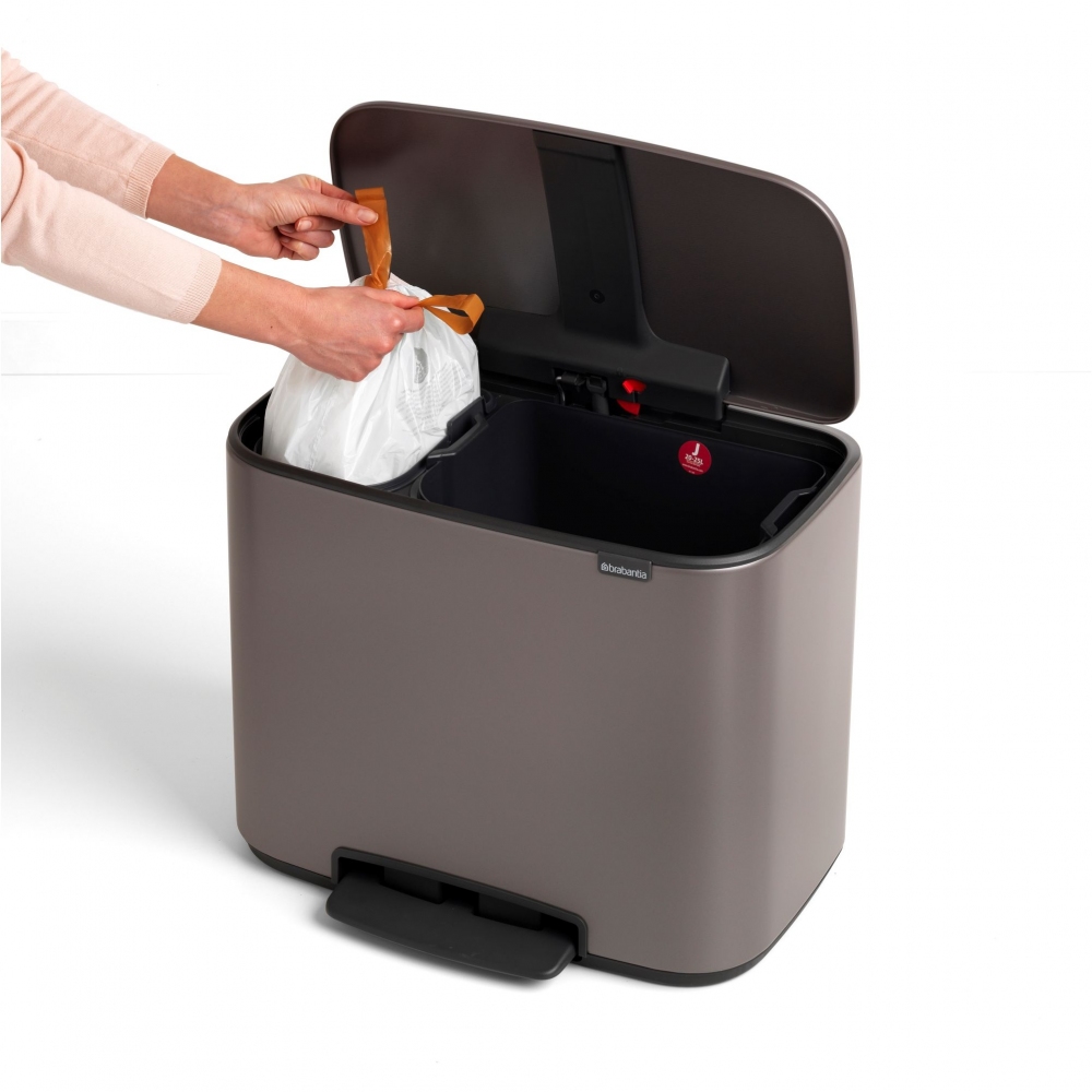 Brabantia Pattumiera a pedale Bo 11 + 23 Litri