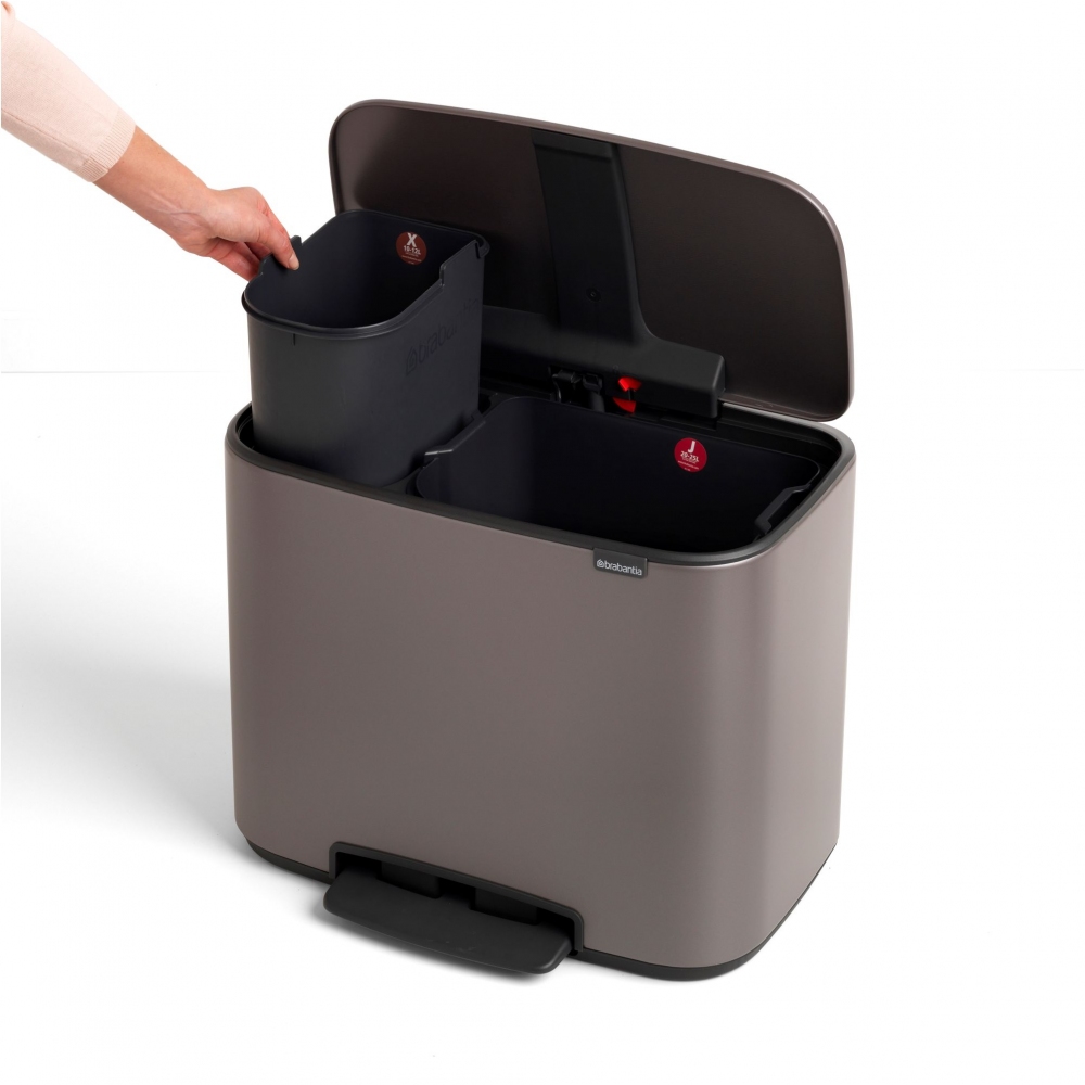 Brabantia Pattumiera a pedale Bo 11 + 23 Litri