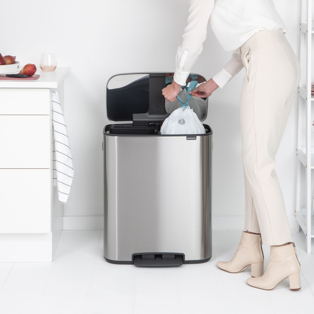 Brabantia Pattumiera a pedale Bo 2 x 30 Litri