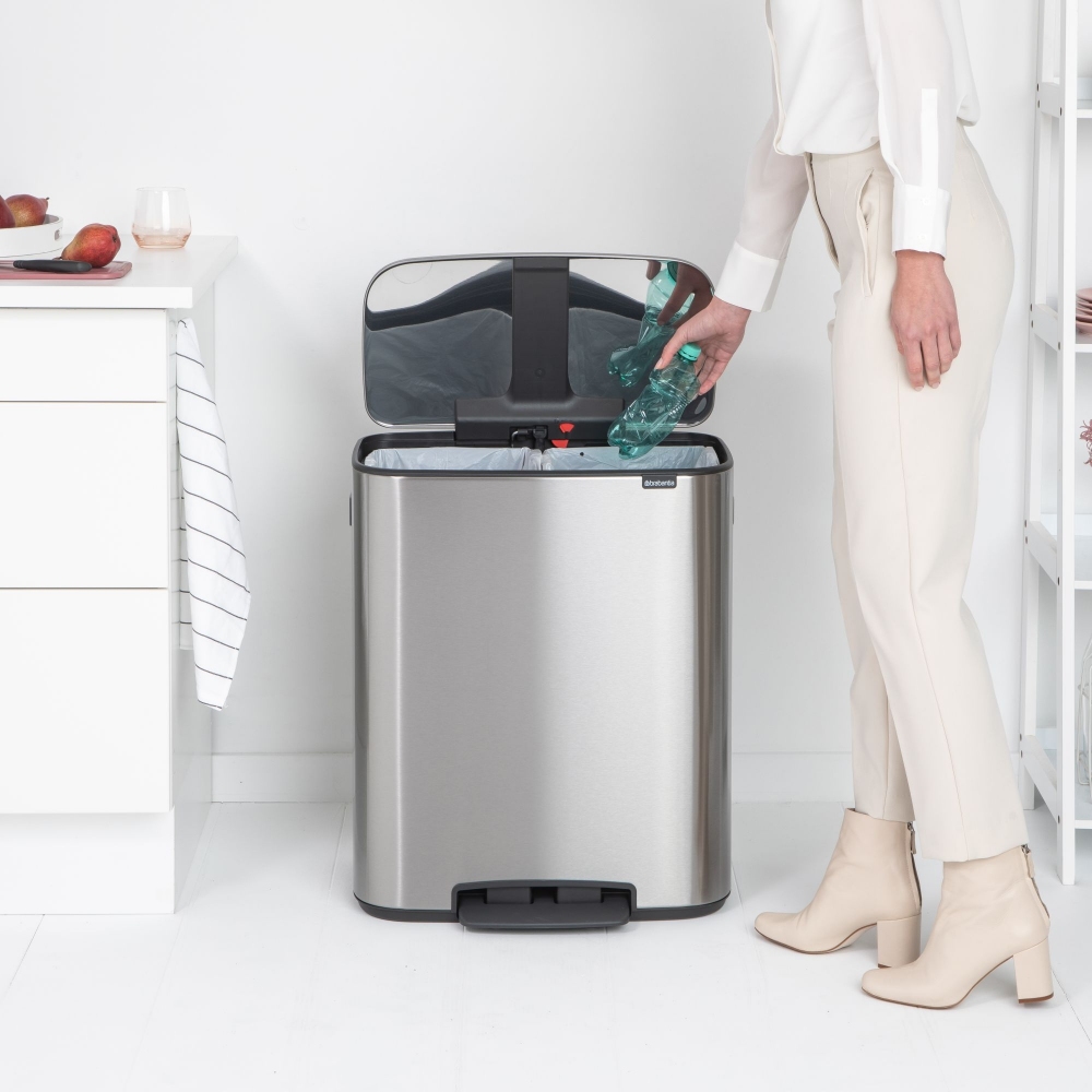 Brabantia Pattumiera a pedale Bo 2 x 30 Litri