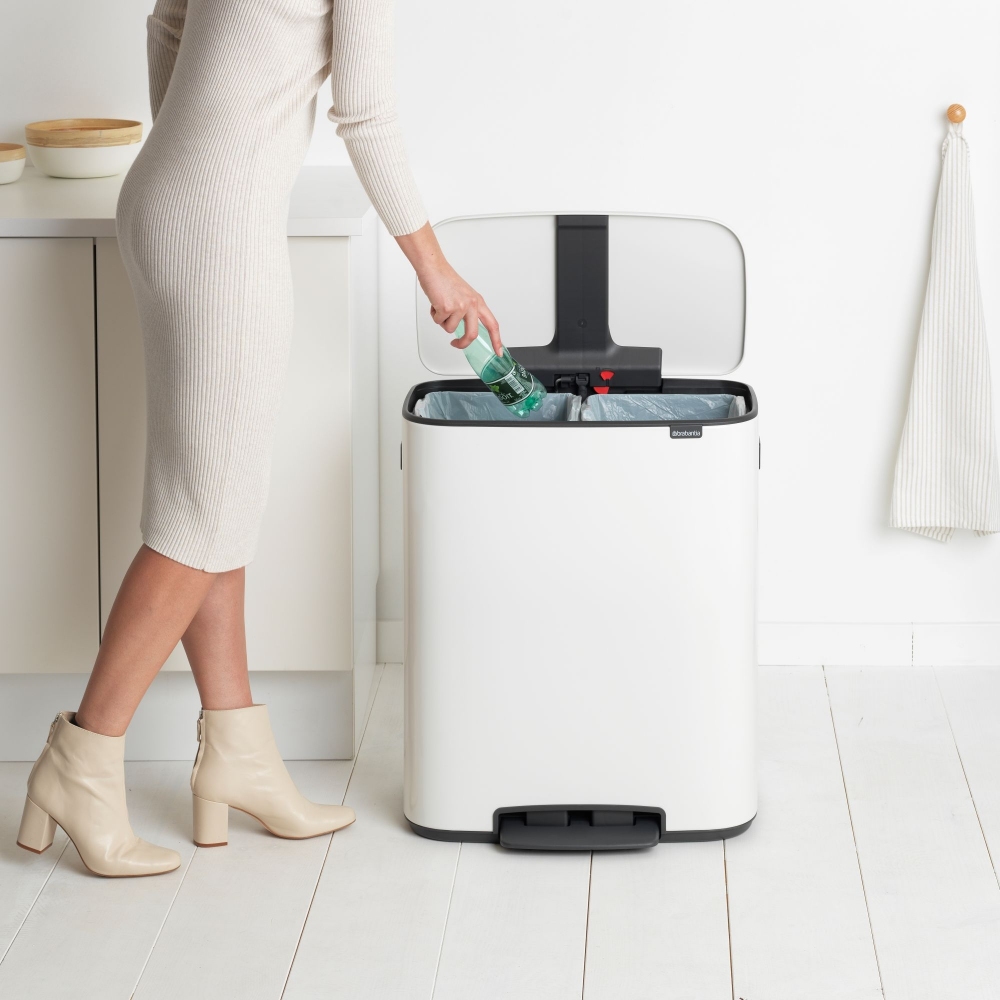 Brabantia Pattumiera a pedale Bo 2 x 30 Litri