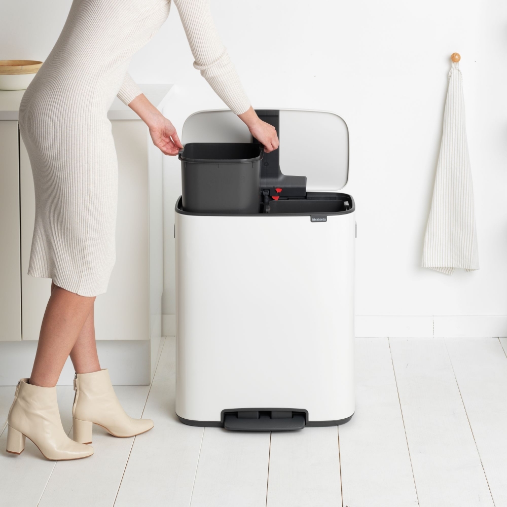 Brabantia Pattumiera a pedale Bo 2 x 30 Litri