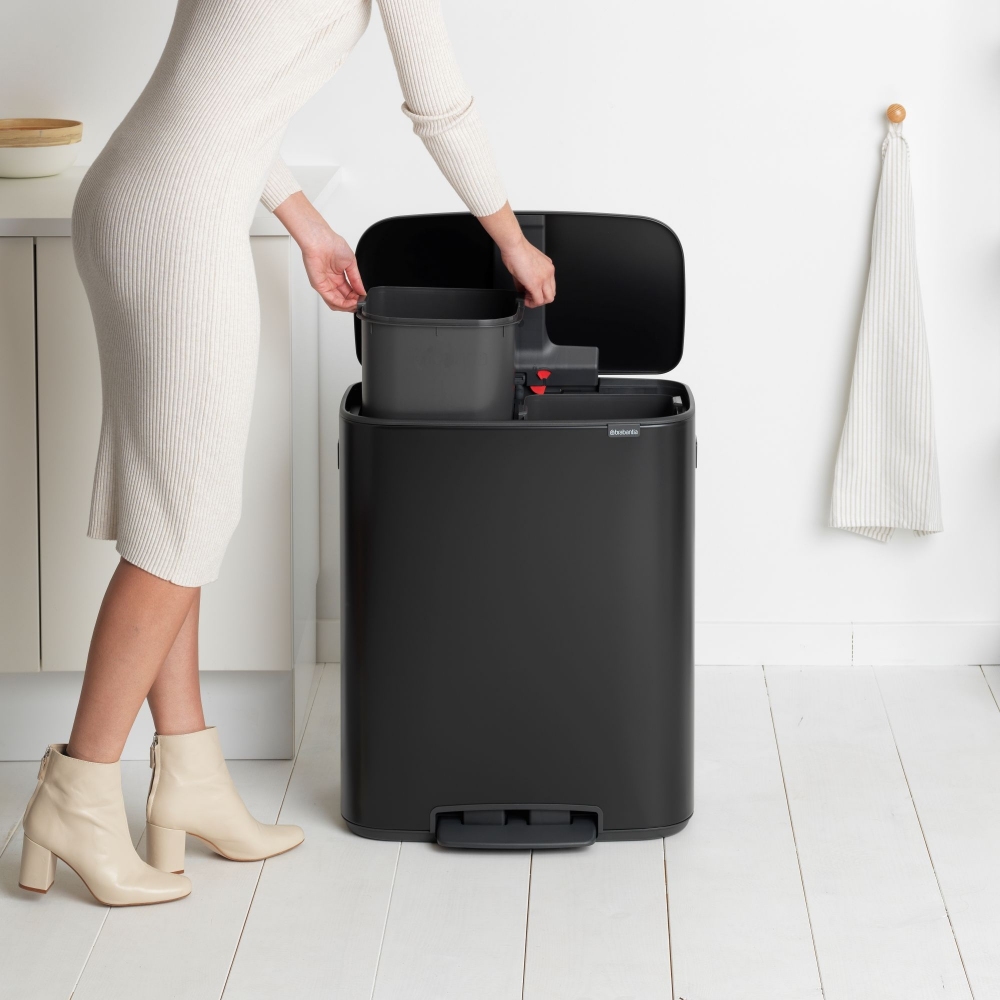Brabantia Pattumiera a pedale Bo 2 x 30 Litri