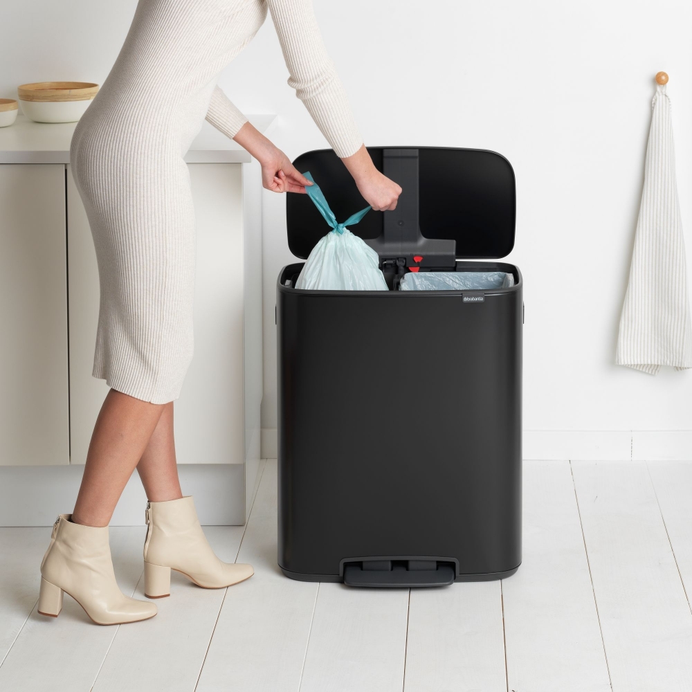 Brabantia Pattumiera a pedale Bo 2 x 30 Litri