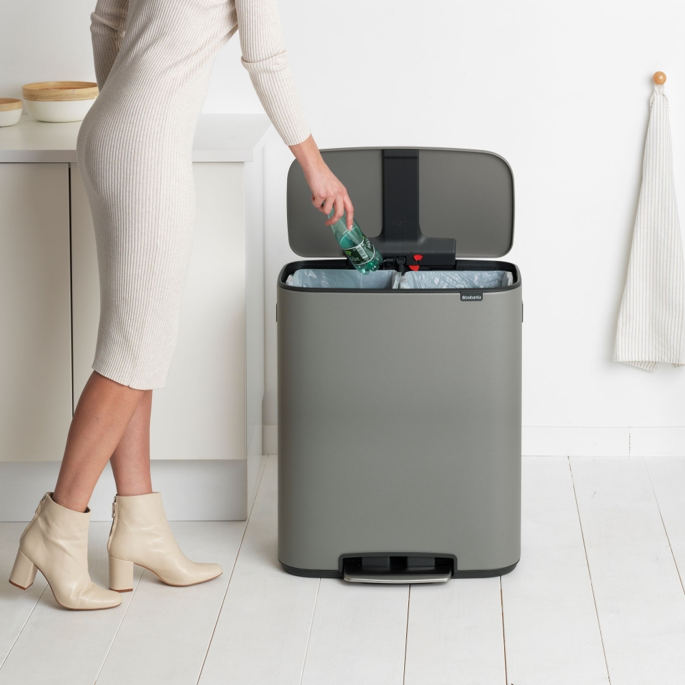Brabantia Pattumiera a pedale Bo 2 x 30 Litri