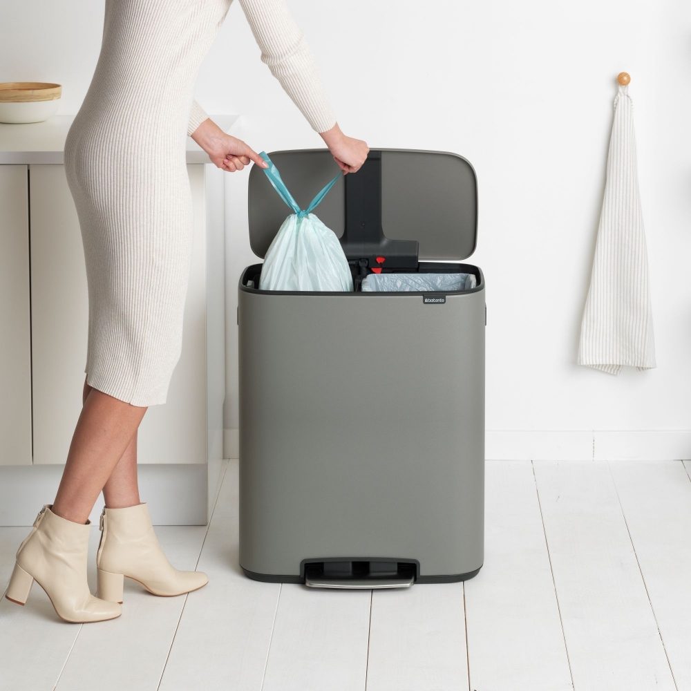 Brabantia Pattumiera a pedale Bo 2 x 30 Litri