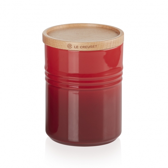 Le Creuset jar M with wooden lid diam. 10 cm