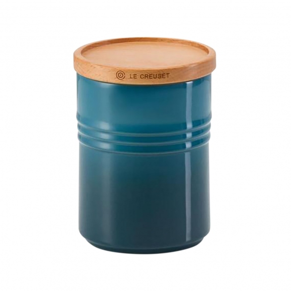 Le Creuset jar M with wooden lid diam. 10 cm