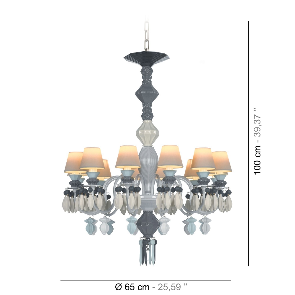 Lladrò Belle de Nuit 12-lights suspension lamp