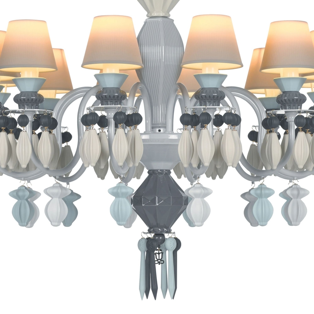 Lladrò Belle de Nuit 12-lights suspension lamp