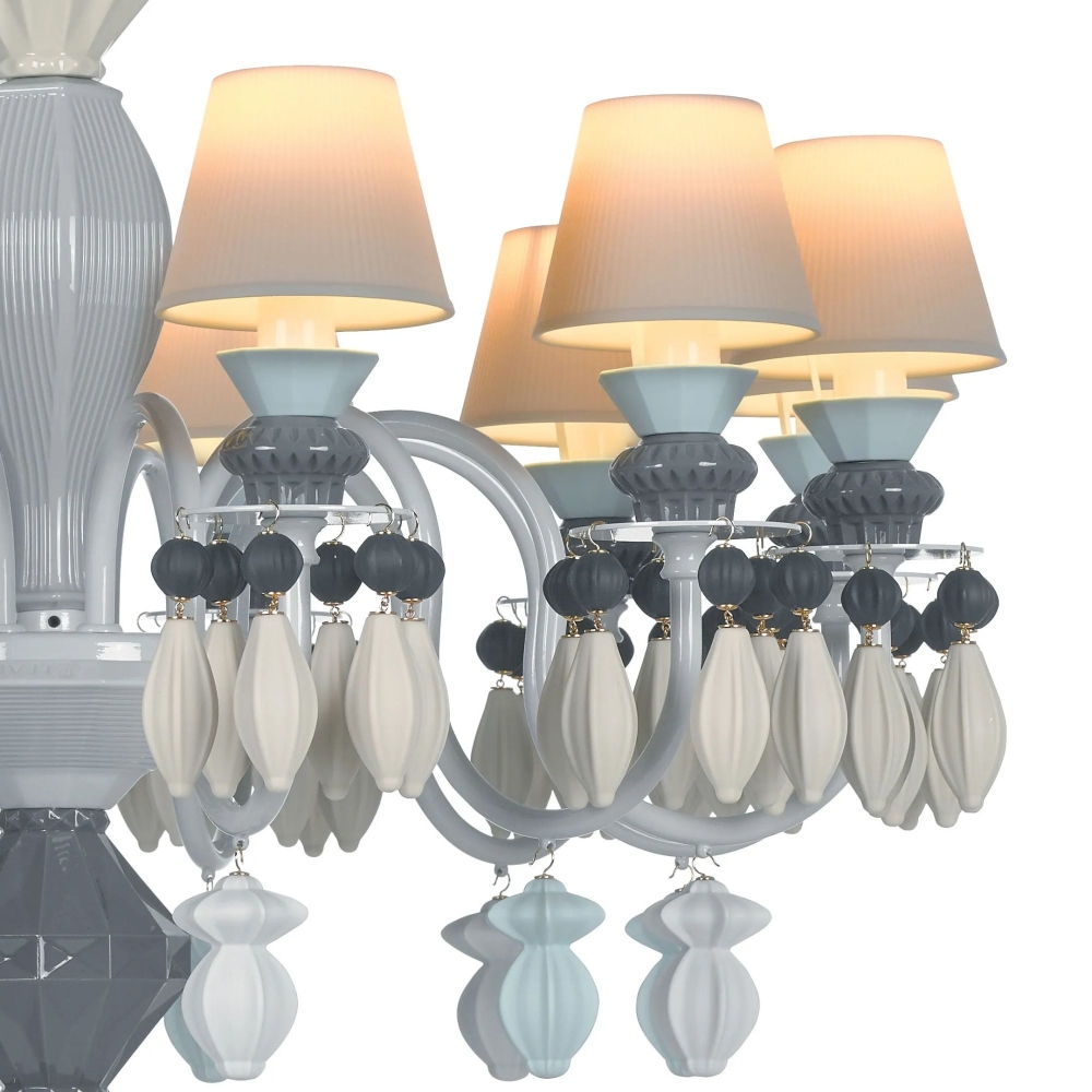 Lladrò Belle de Nuit 12-lights suspension lamp