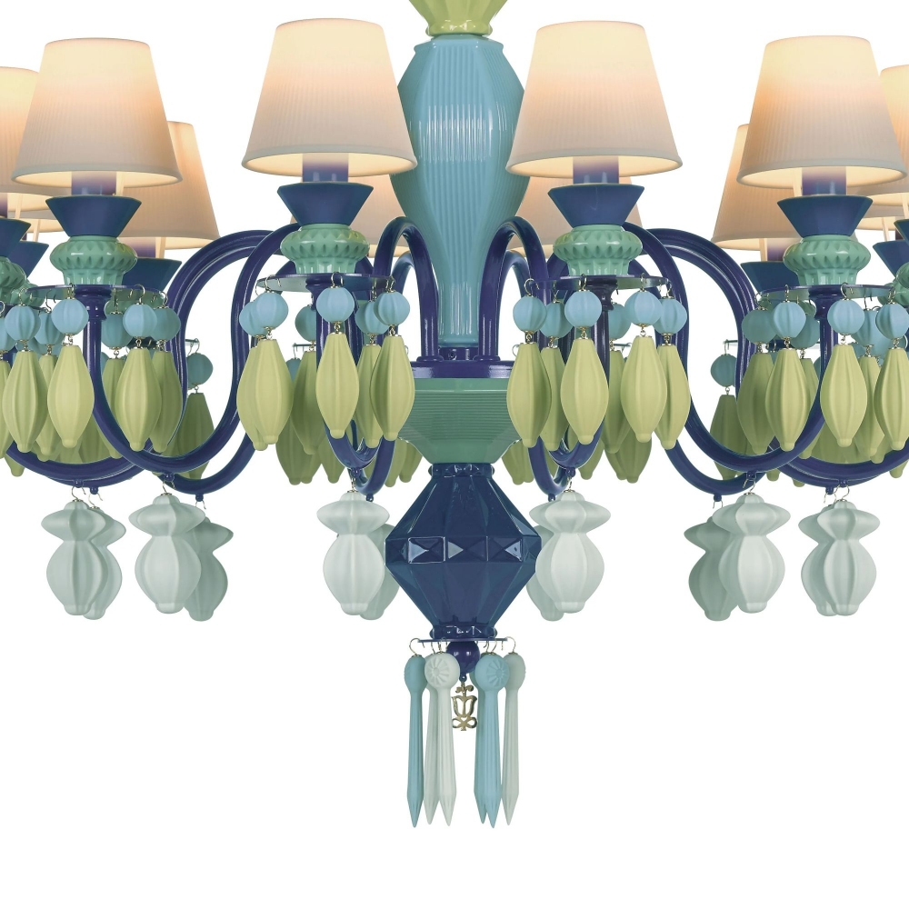 Lladrò Belle de Nuit 12-lights suspension lamp