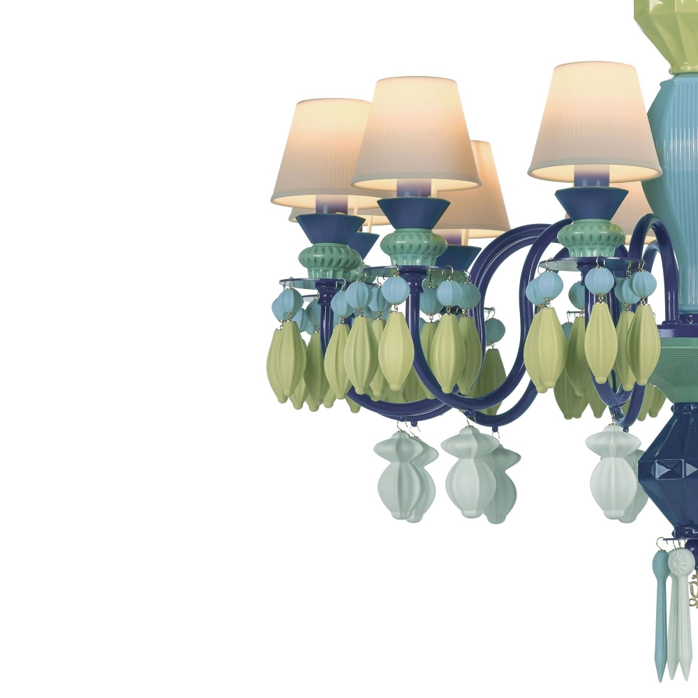 Lladrò Belle de Nuit 12-lights suspension lamp
