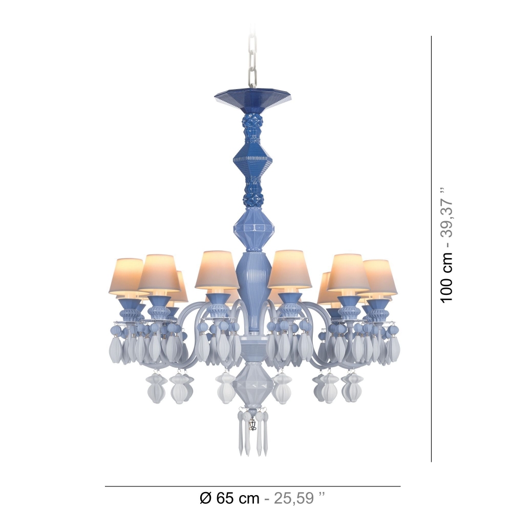 Lladrò Belle de Nuit 12-lights suspension lamp